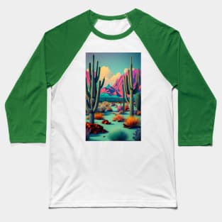 Abstract Desert Landscape Baseball T-Shirt